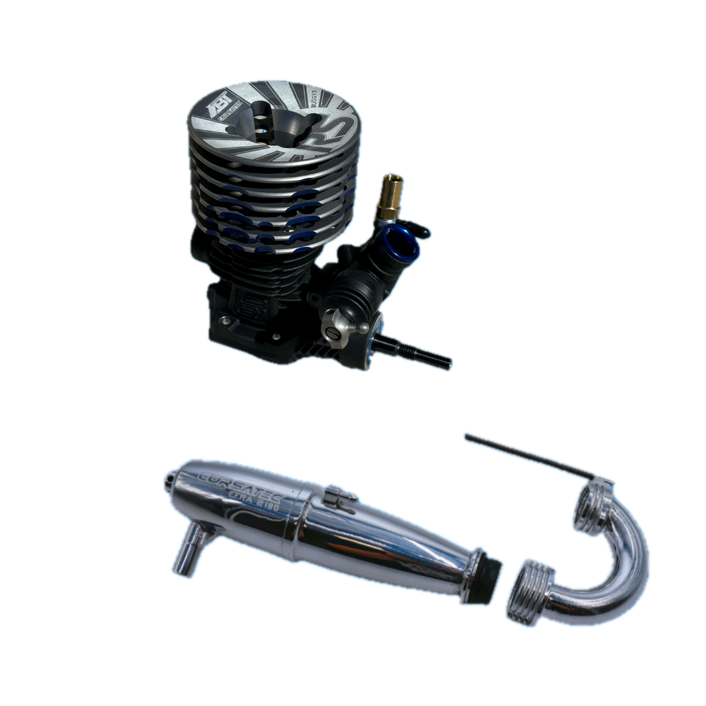 BROKEN IN: Combo RS Line Off-Road Engine 3 ports / Pipe Efra 2180 - CORSATEC