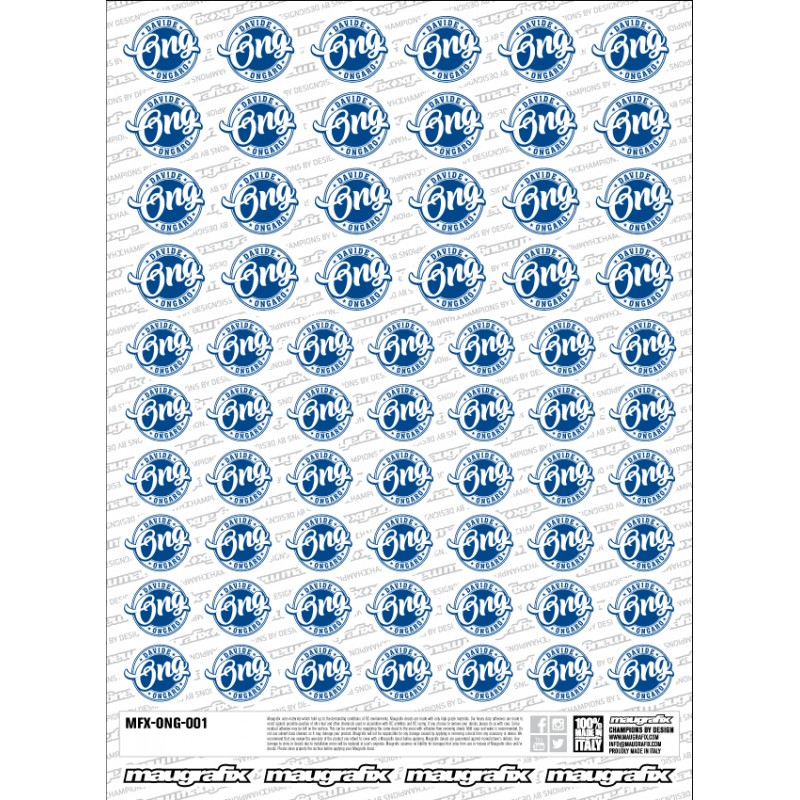 ONG logo sticker sheet