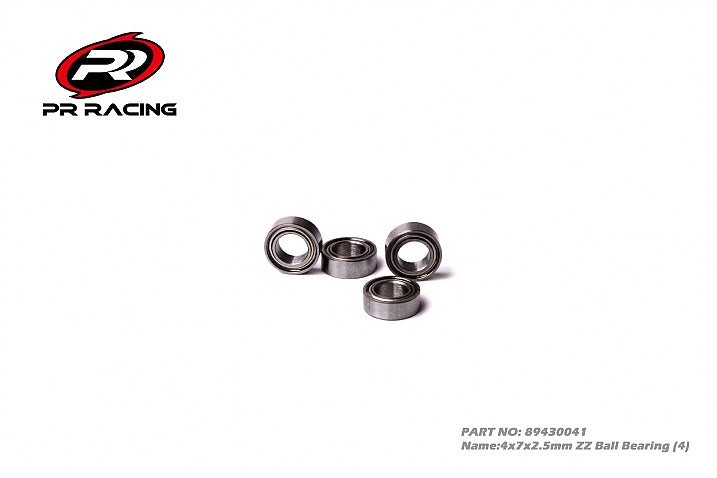 4x7x2.5mm ZZ Ball Bearing (4) - 89430041