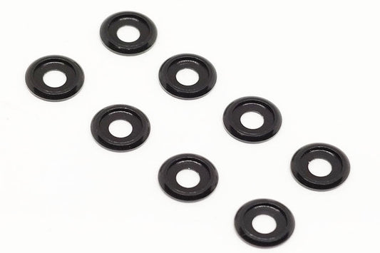 BE6312B 3mm Button/Cap Screw Aluminium Anodised Washers Black