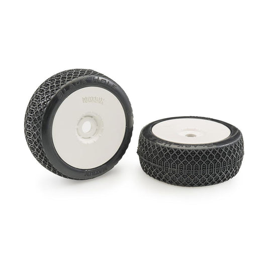 Matrix Blackhole Clay Super Soft 1:8 Buggy Pre-glued White Wheels (2)