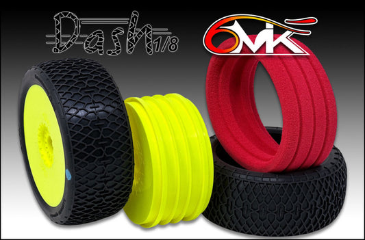 6MIK Dash Purple Complete with 6MIK Yellow Wheel and Foam (2) Pair