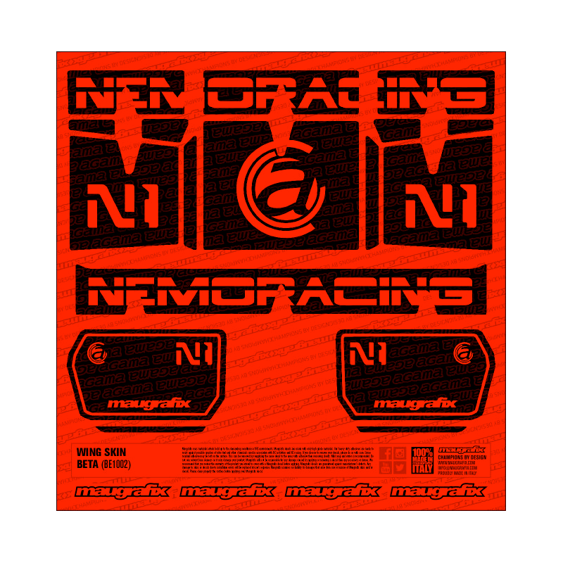 Agama N1 wing sticker FLUO