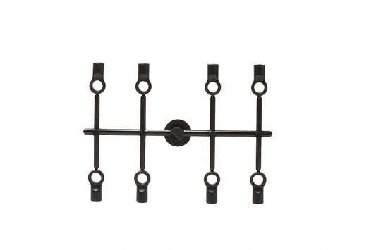 PR Racing Rod End 3x4.85x13.75mm (black) (8) - 77430126