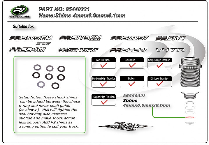 Shims 4x6.6x0.1mm (8) - 85440321