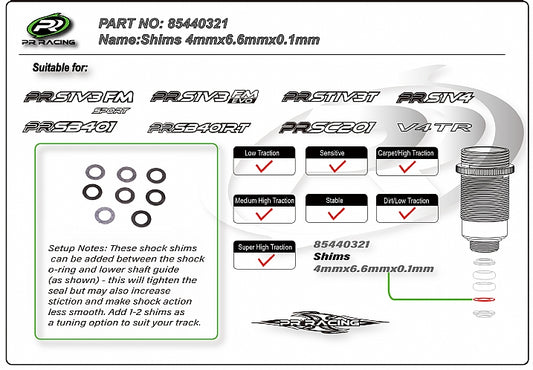 Shims 4x6.6x0.1mm (8) - 85440321