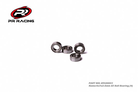 4x7x2.5mm ZZ Ball Bearing (4) - 89430041
