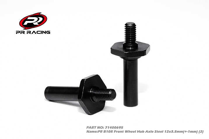PR B10R Front Wheel Hub Axle Steel 12x3.5mm(+-1mm) (2) - 71400695