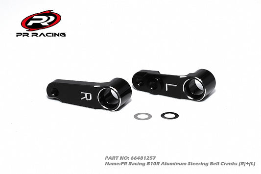PR Racing B10R Aluminum Steering Bell Cranks (R)+(L) - 66481257