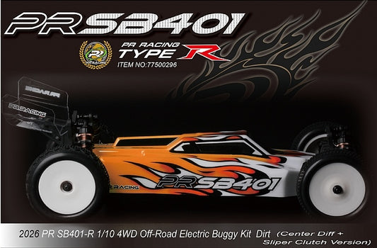 PR Racing PR SB401-R 1/10 4WD Off-Road Electric Buggy Kit  Dirt (Center Diff + Slipper Clutch Version) - 77500296