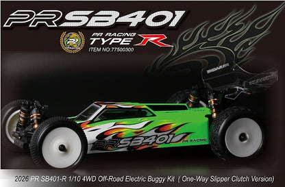 PR Racing SB401-R 1/10 4WD Off-Road Electric Buggy Kit Carpet ( One-Way Slipper Clutch Version) - 77500300