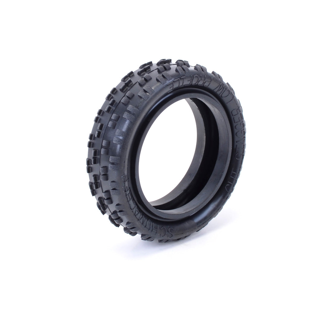 Schumacher Cut Stagger - 1/10 2WD Tyres - Front - Low Profile - Silver (2)
